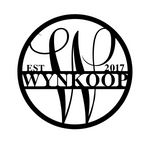 wynkoop est 2017/monogram sign/BLACK