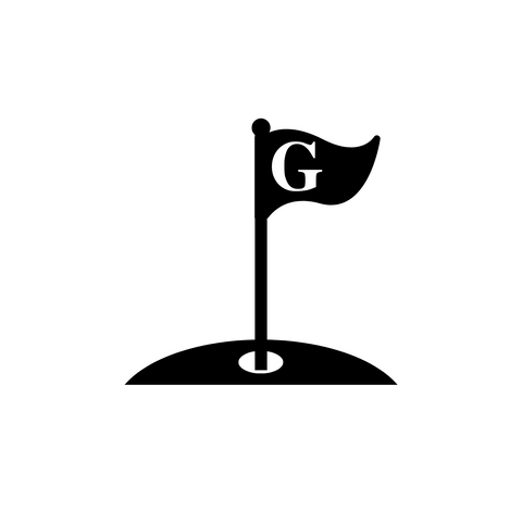g/golf monogram/BLACK