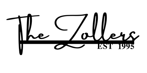 the zollers/name sign/BLACK