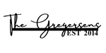 the gregersens/name sign/BLACK/18 inch
