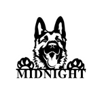 midnight/german shepherd sign/BLACK
