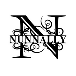 nunnally/monogram sign/BLACK