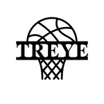 treye/basketball sign/BLACK/12 inch