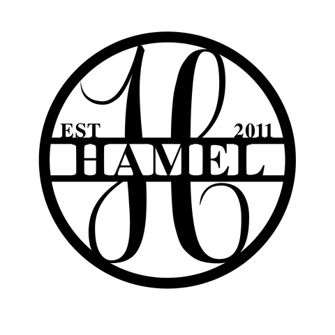 hamel est 2011/monogram sign/BLACK