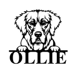 ollie/golden retriever sign/BLACK