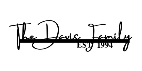 the davis family/name sign/BLACK