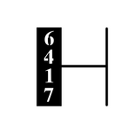 h 6417/letter address sign/BLACK