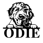 odie/golden doodle sign/SILVER