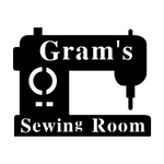 gram's sewing room/sewing machine sign/BLACK