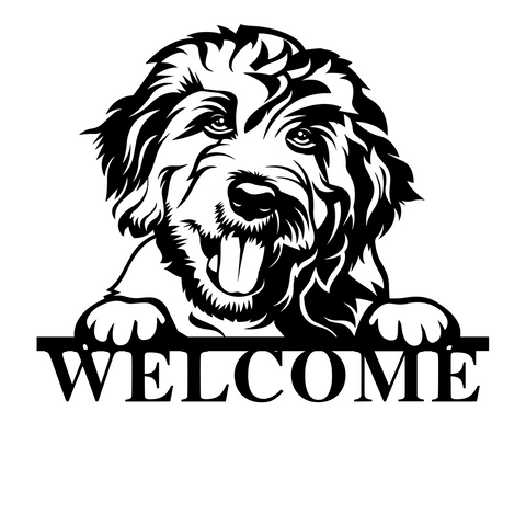 Golden Doodle Welcome Sign - 18 inch