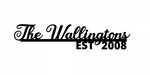 the wallingtons est 2008/name sign/BLACK