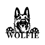 wolfie/german shepherd sign/SILVER