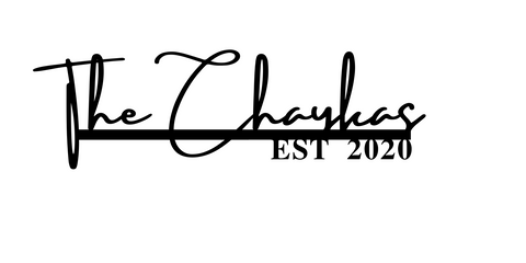 the chaykas/name sign/BLACK/14 inch