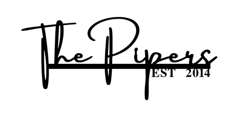 the pipers/name sign/BLACK