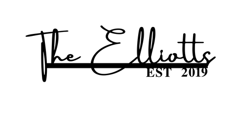 the elliotts 2019/name sign/BLACK