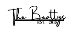The Beatty's/name sign/BLACK