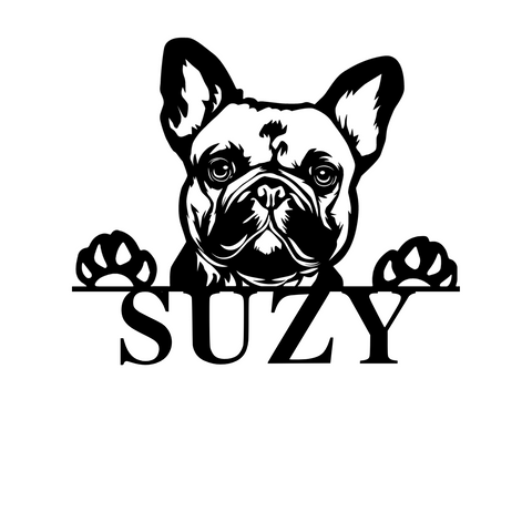 suzy/french bulldog sign/BLACK