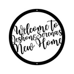 welcome to jeshon & serenas new home/custom sign/BLACK