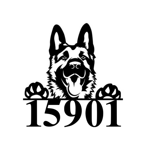 15901/german shepherd sign/BLACK