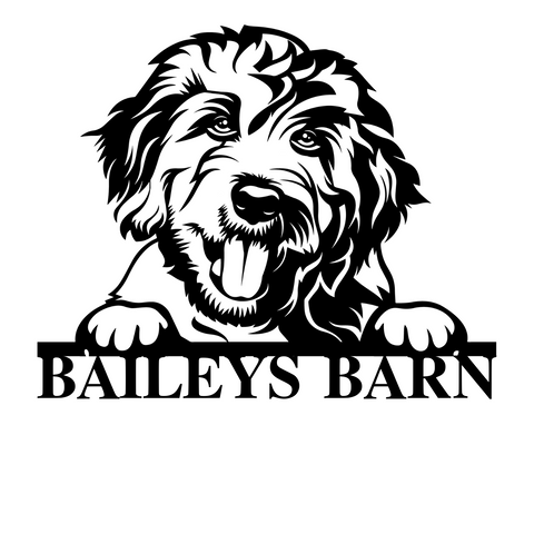 baileys barn/golden doodle sign/RED