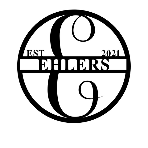 ehlers est 2021/monogram sign/BLACK