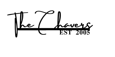 the chavers/name sign/BLACK/18 inch