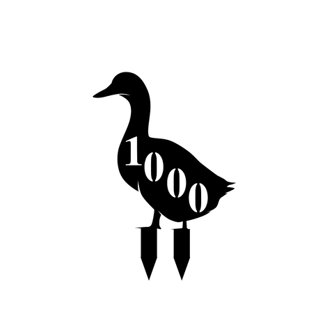 1000/duck yard sign/BLACK