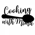 cooking with mima/kitchen sign/BLACK