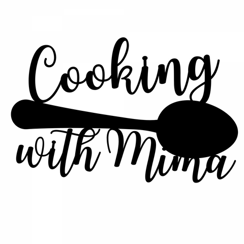 cooking with mima/kitchen sign/BLACK