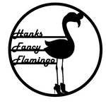 hanks fancy flamingo/custom sign/BLACK