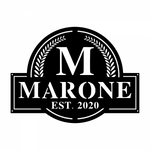 marone est. 2020/monogram sign/BLACK