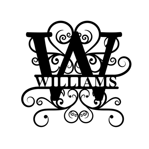willliams/w monogram/BLACK/24 in