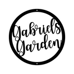gabriels garden/custom sign/RED