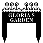gloria's garden/garden yard sign/RED