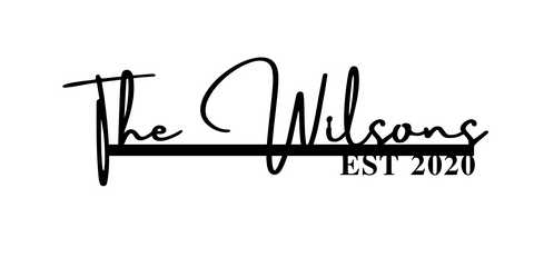 the wilsons/name sign/BLACK