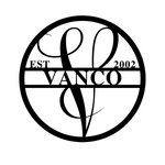 vanco est 2002/monogram sign/BLACK