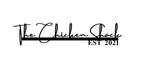 the chicken shack/name sign/BLACK/30 inch