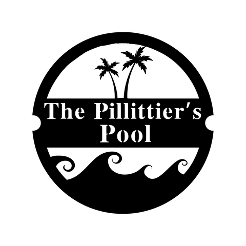 the pillittier's pool/pool sign/BLACK
