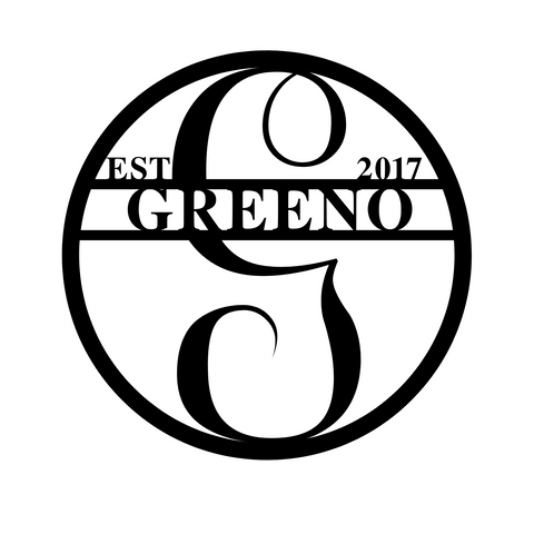 greeno est 2017/monogram sign/BLACK