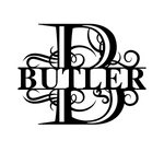 butler/monogram sign/BLACK