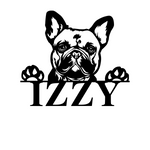 izzy/french bulldog sign/BLACK