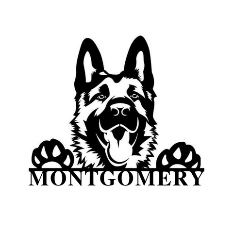 montgomery/german shepherd sign/RED