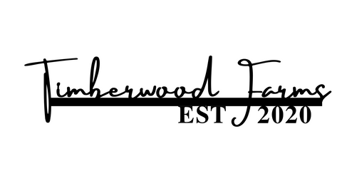 timberwood farms/name sign/BLACK/24 inch