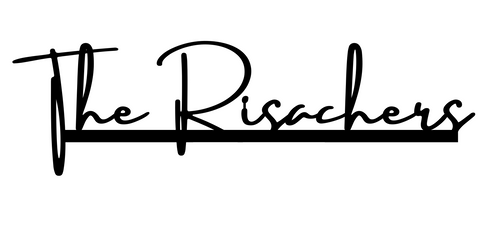 the risachers/name sign/BLACK/14 inch