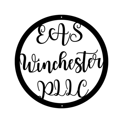 eas winchester pllc/custom sign/BLACK