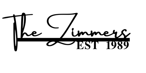 the zimmers est 1989/name sign/BLACK