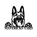 mavericks yard/german shepherd sign/SILVER