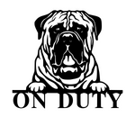 on duty/english mastiff sign/SILVER