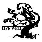 live well/custom sign/BLACK