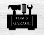 personalized garage sign, garage decor, custom garage sign, metal sign for garage, gift for dad, gift for him, custom metal garage sign,sign